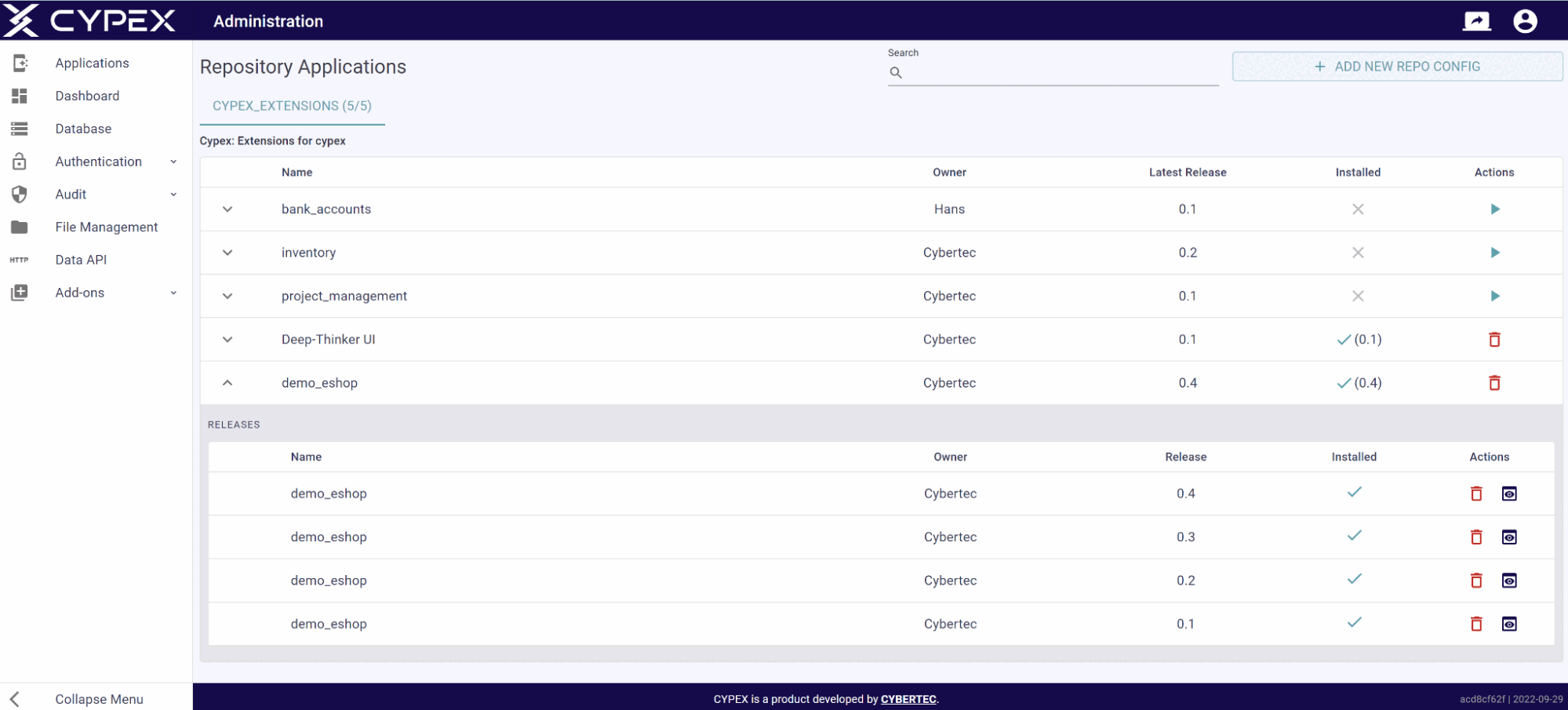 Repository Applications