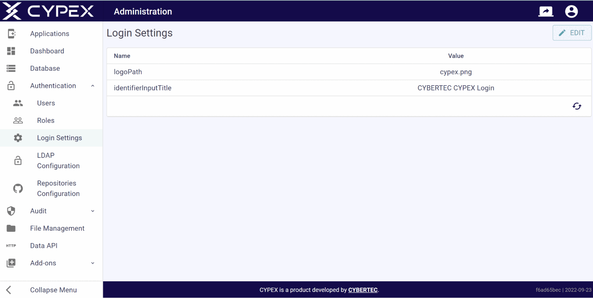 Login Settings
