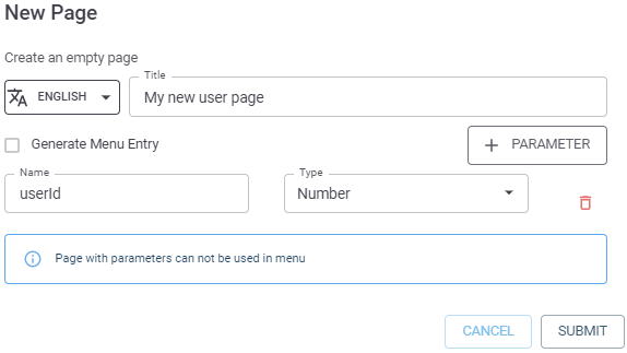 Create New Page