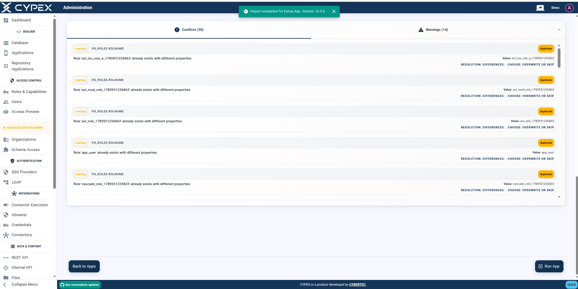 Monitor import progress in real-time through the log stream