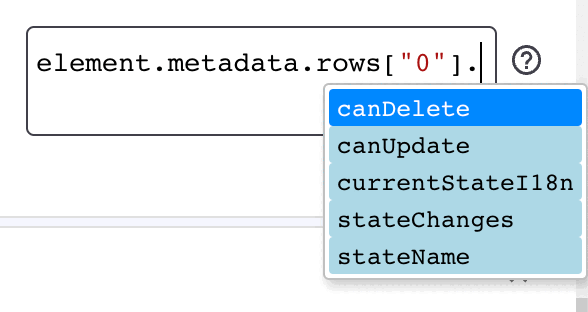 Metadata rows