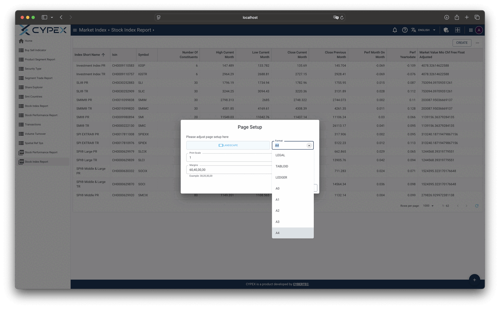 Adjust Page Setup
