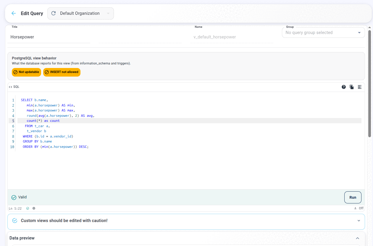 Adding columns to queries