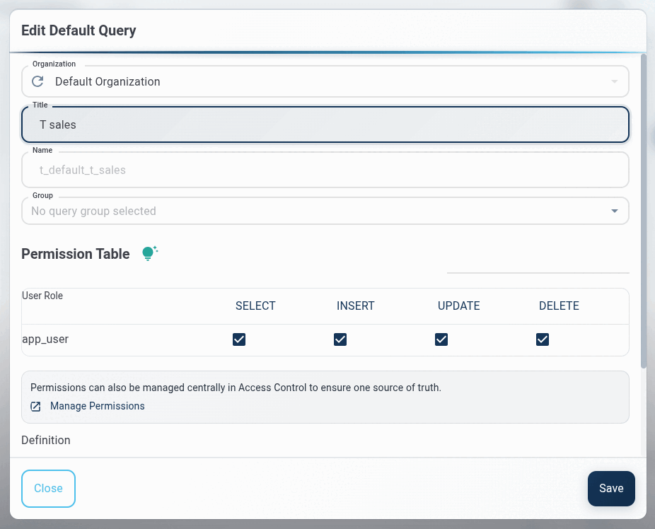 Generate Query