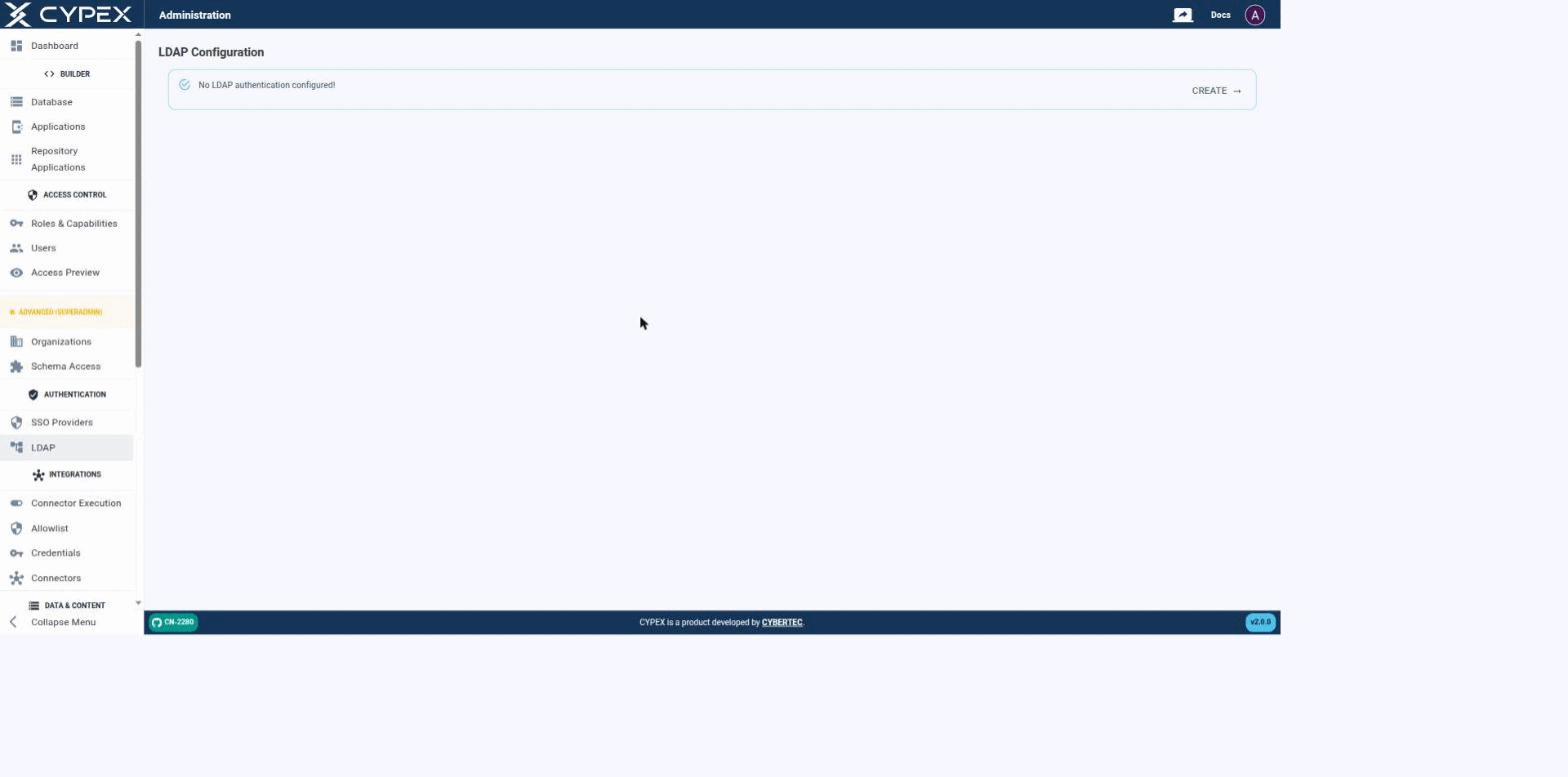Click CREATE to start the connection form.